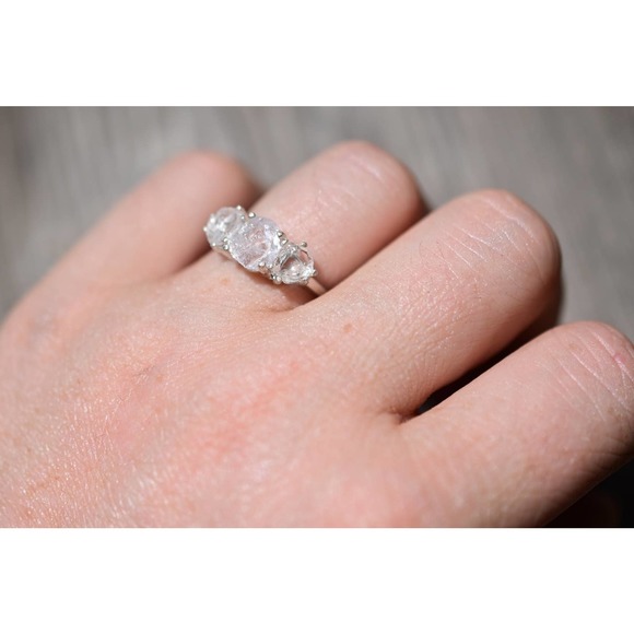 Engagement rings, raw diamond ring, raw stone ring, alternative engageme… - Picture 2 of 3